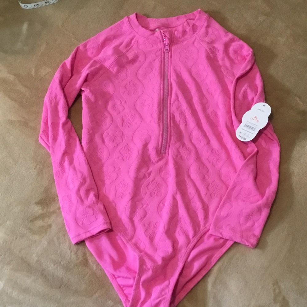 wonder nation Kids One-Piece Swim - Hot Pink